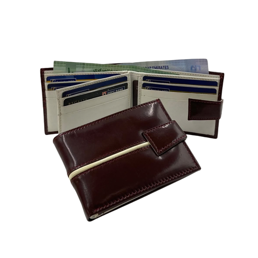 Classic Men's Waterproof Bifold Leather Wallet with Flip ID Window #1728L (C.L.)