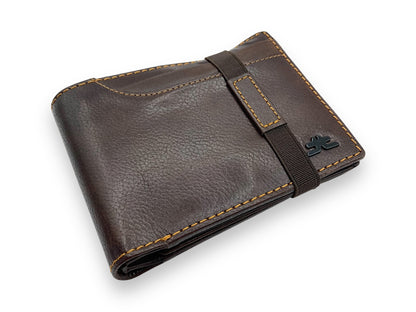 VIP - RFID Multiple Card & Coin, Men's Bifold Wallet With Elastic Lock, Inside Zip # 1244 Elastic