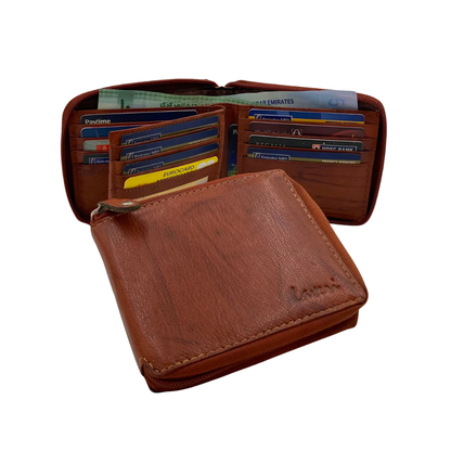 Fullzip leather mens Wallet #1261Z