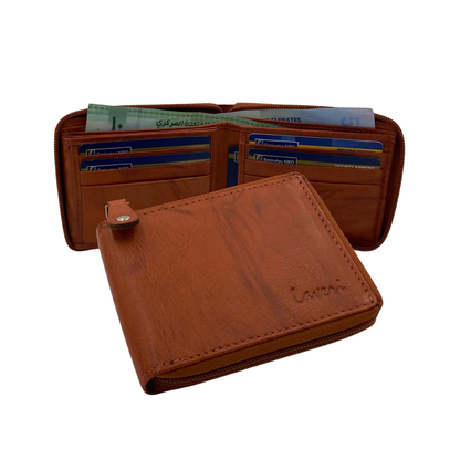 Fullzip leather mens Wallet #1426Z