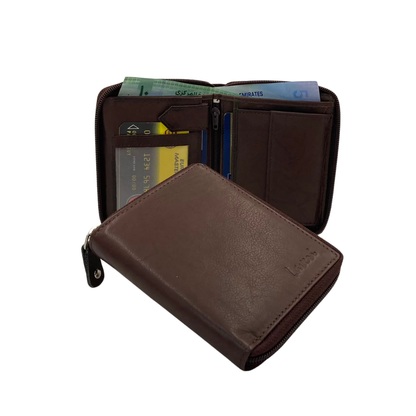 Fullzip leather mens Wallet #621CZ