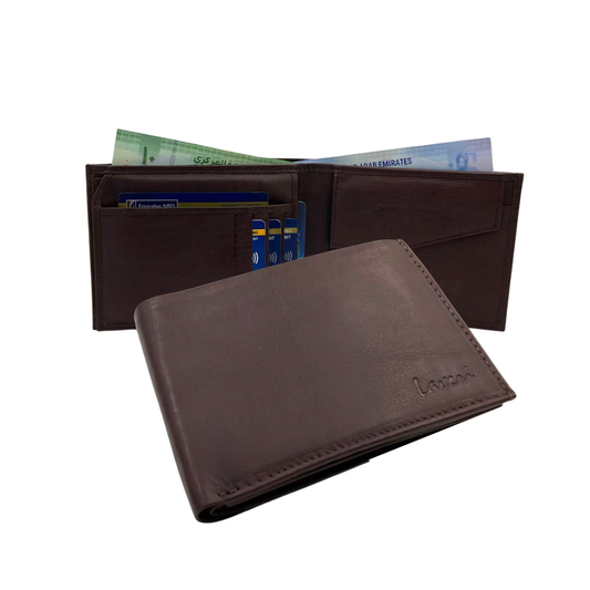 Antq, Smooth Leather Wallet With Inside Leather Lining # 1886C