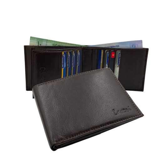 Antq, Smooth Leather Wallet With Inside Leather Lining # 1888