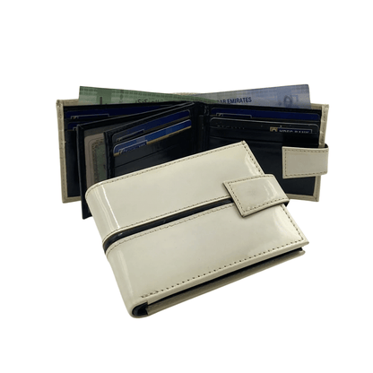 Classic Men's Waterproof Bifold Leather Wallet with Flip ID Window # 892L (C.L.)