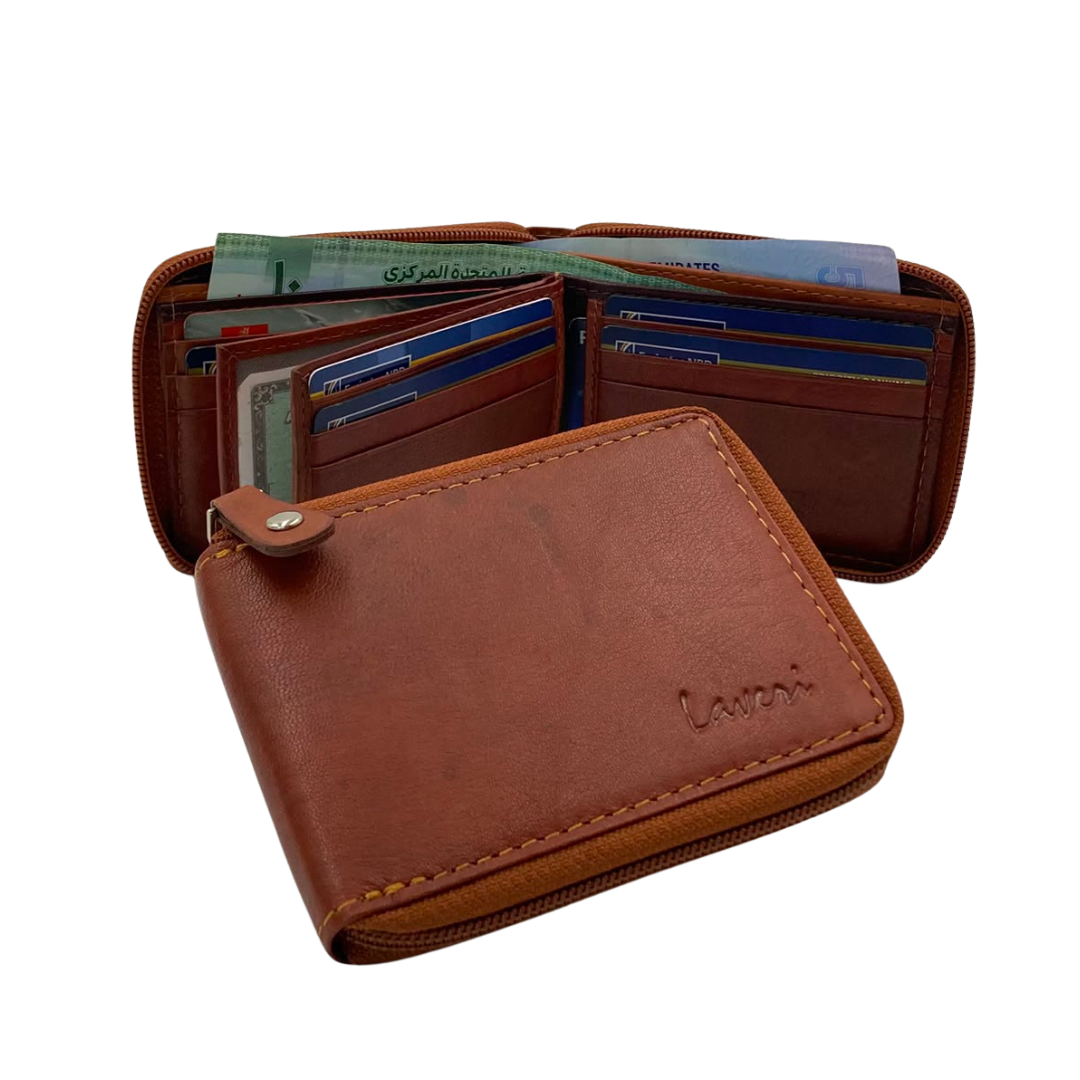 Fullzip leather mens Wallet #892Z