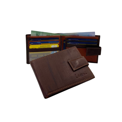 Mens Genuine Leather Mens wallet Leather Lined Bi fold Wallet For Men # 1981L