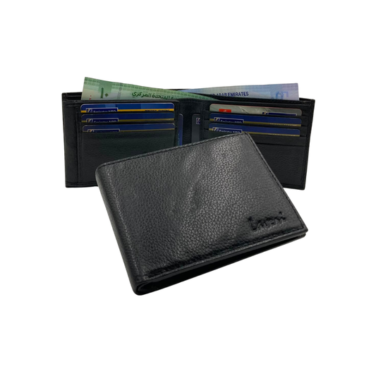 Antq, Smooth Leather Wallet Inside Leather Lining # 1013
