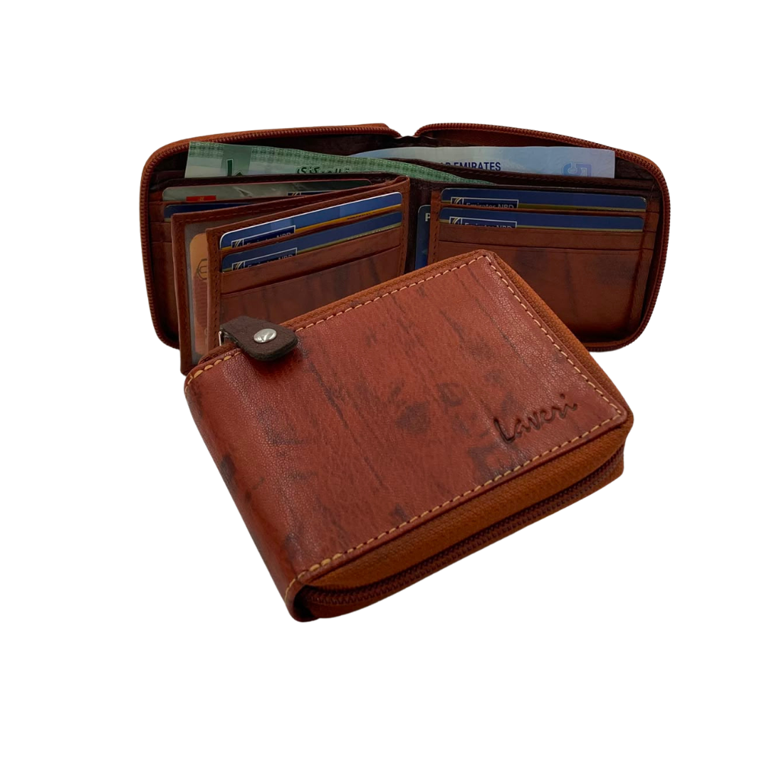 Fullzip leather mens Wallet #892Z