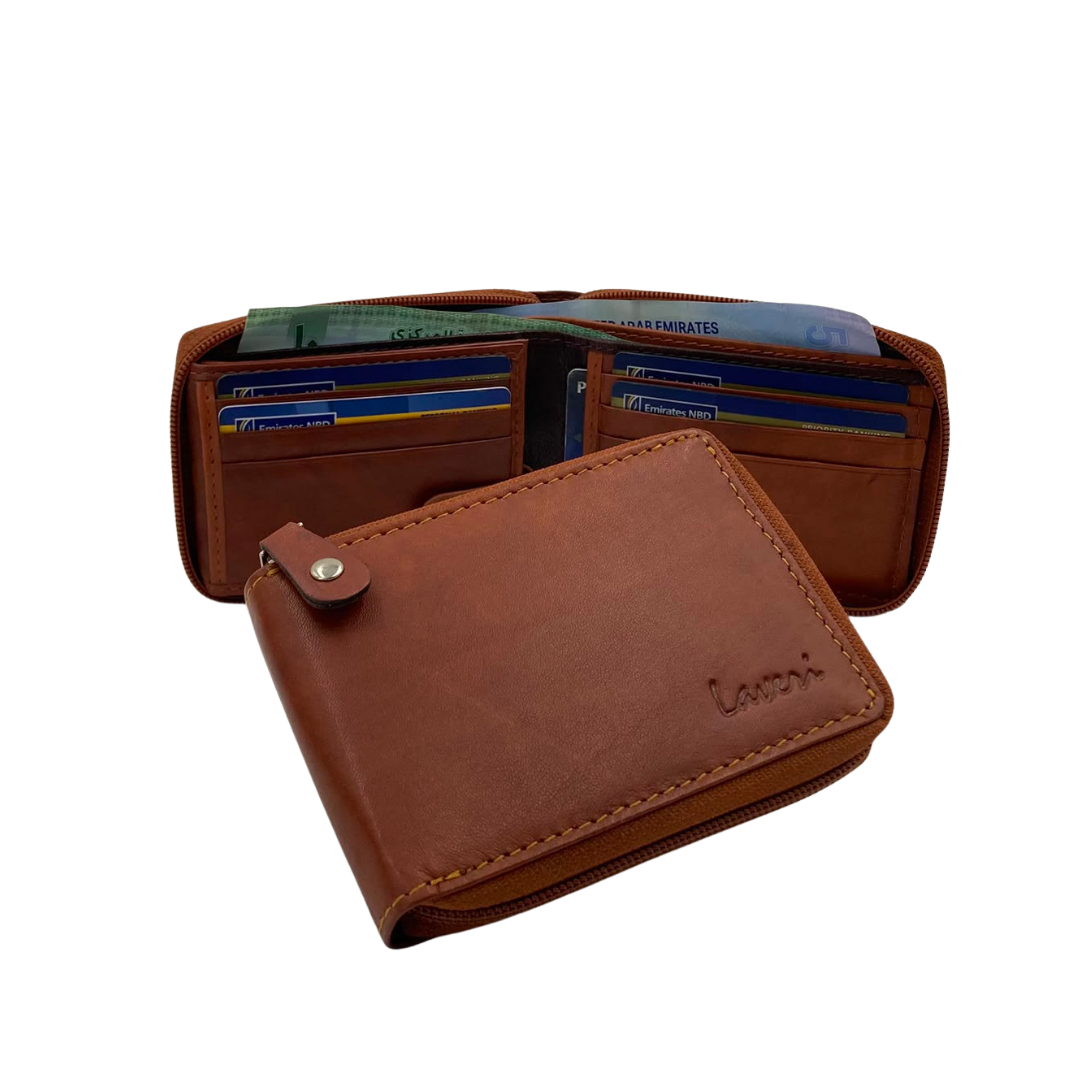 Fullzip leather mens Wallet #1756Z