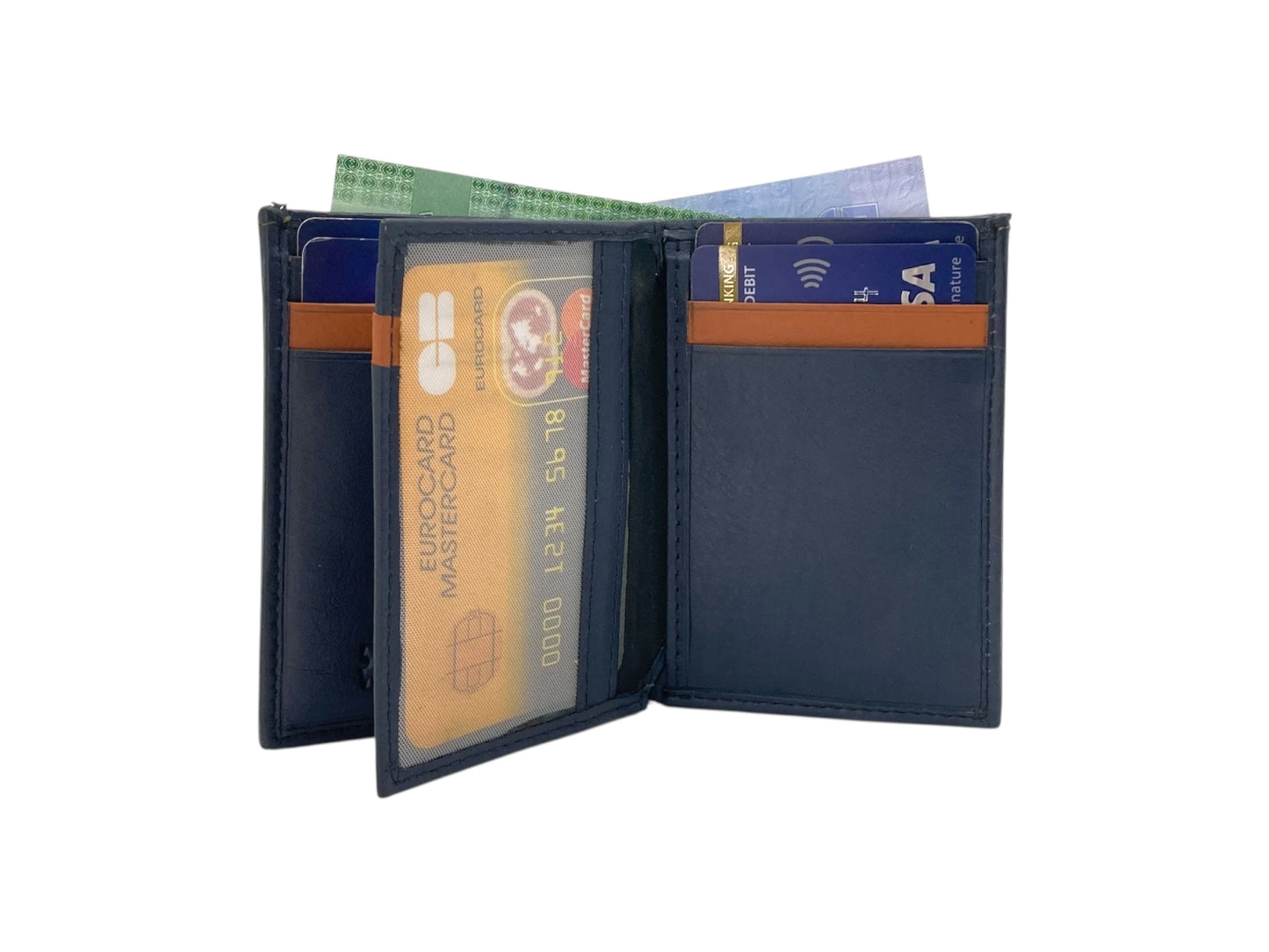 Small Bifold Cards Wallet # RFID 4018 Elastic