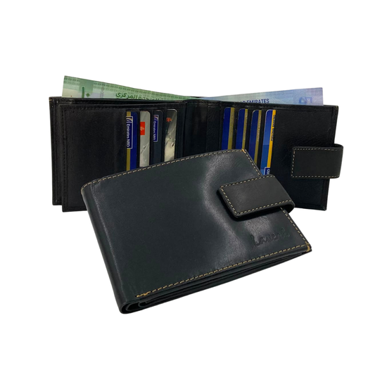 Antq, Smooth Leather Wallet With Inside Leather Lining # 1888L