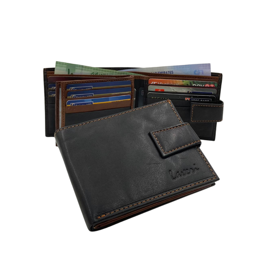 Antq, Smooth Leather Wallet Inside Leather Lining  # 983AL