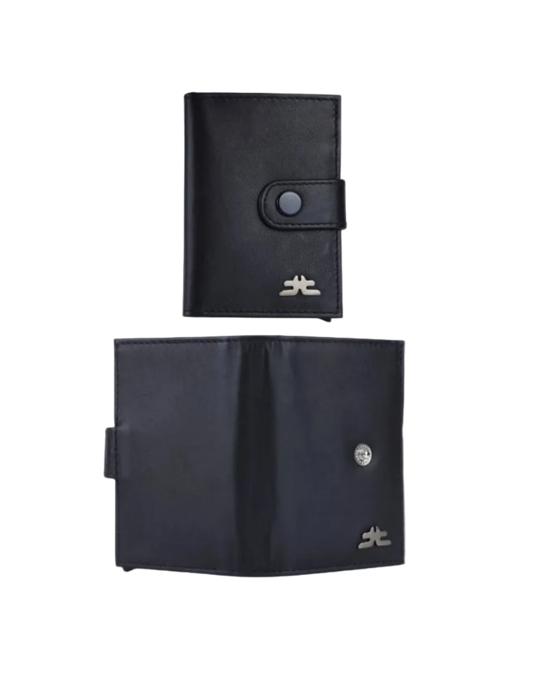 Smart Pop-Up Metallic Card Holder Wallet in Leather #4401