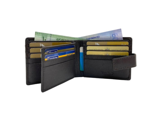 VacaPelle 12-14 Card Billfold Genuine Leather Wallet # 4094NL
