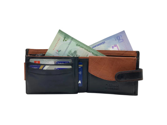 Smooth Leather Card & Coin Billfold Wallet # 665CL
