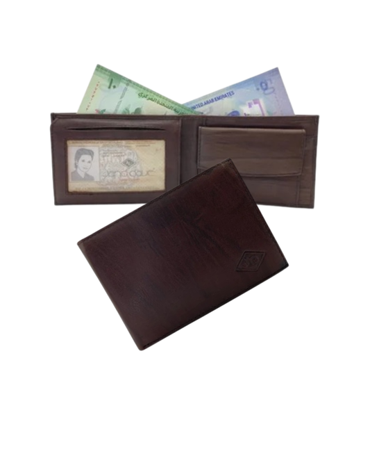 Smooth Leather Card & Coin Billfold Wallet # JD-1816