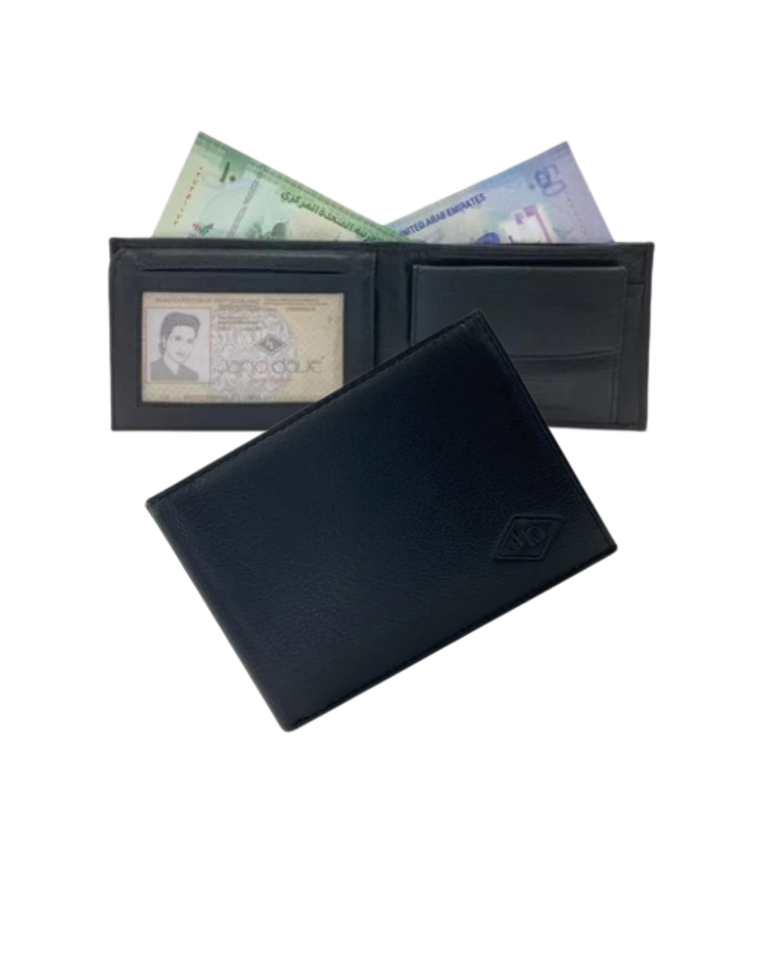 Smooth Leather Card & Coin Billfold Wallet # JD-1816