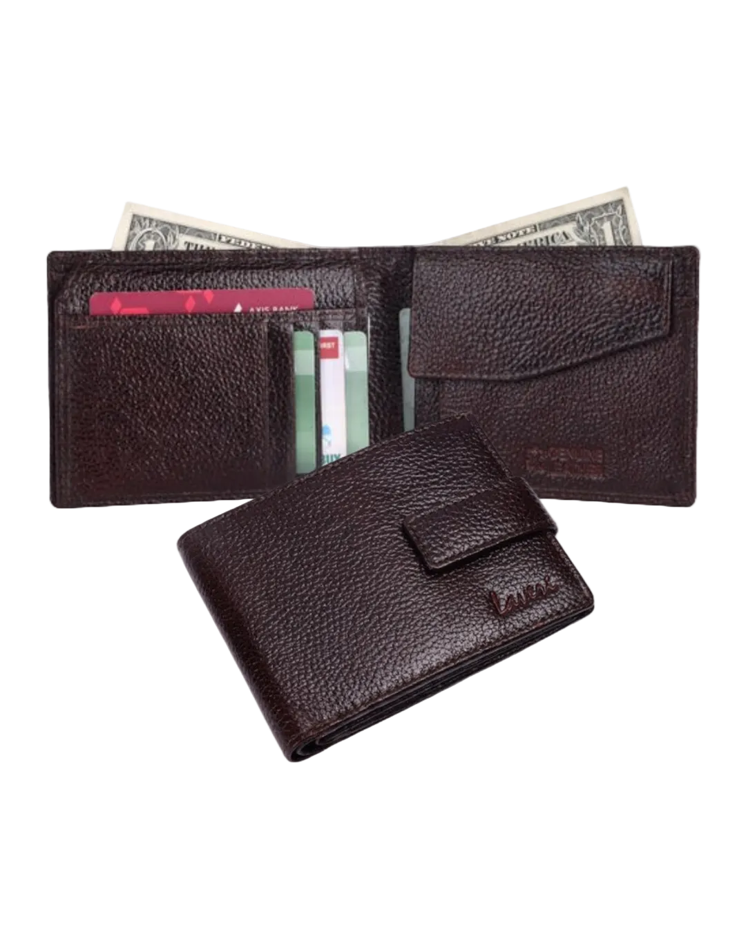 Pebble Texture Billfold Coin Pocket Wallet # 1886CL