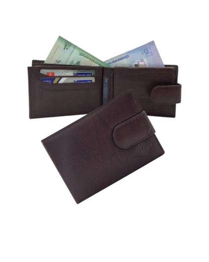 Smooth Leather Card & Coin Billfold Wallet # JD-523