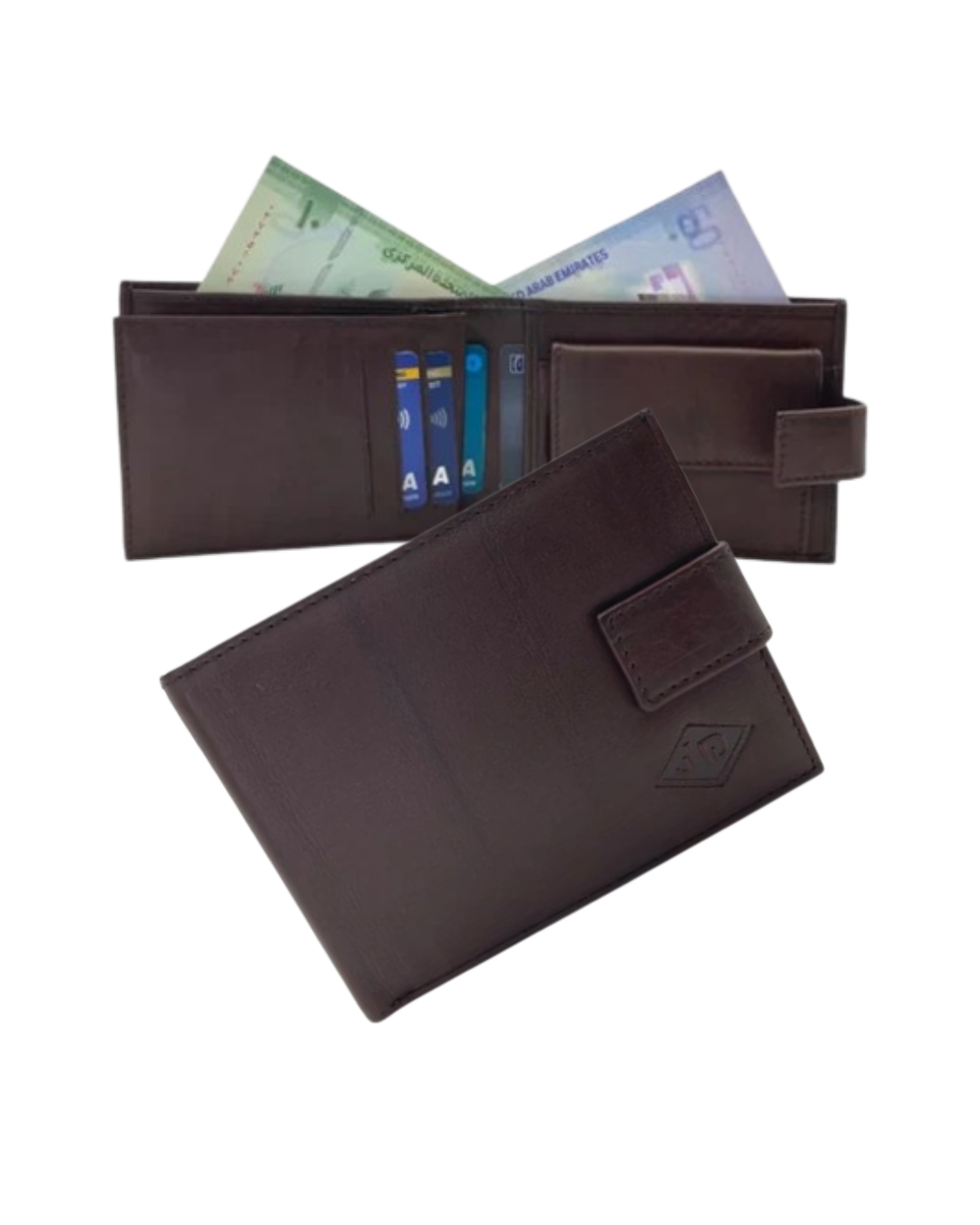 Smooth Leather Card & Coin Billfold Wallet # JD.1815