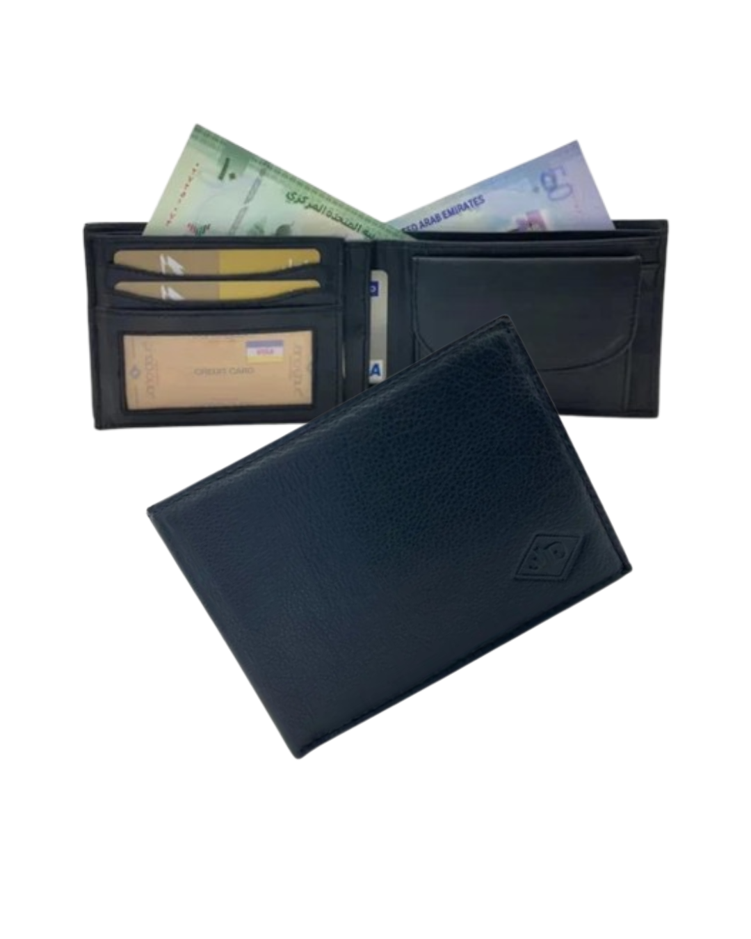 Smooth Leather Card & Coin Billfold Wallet # JD.1817