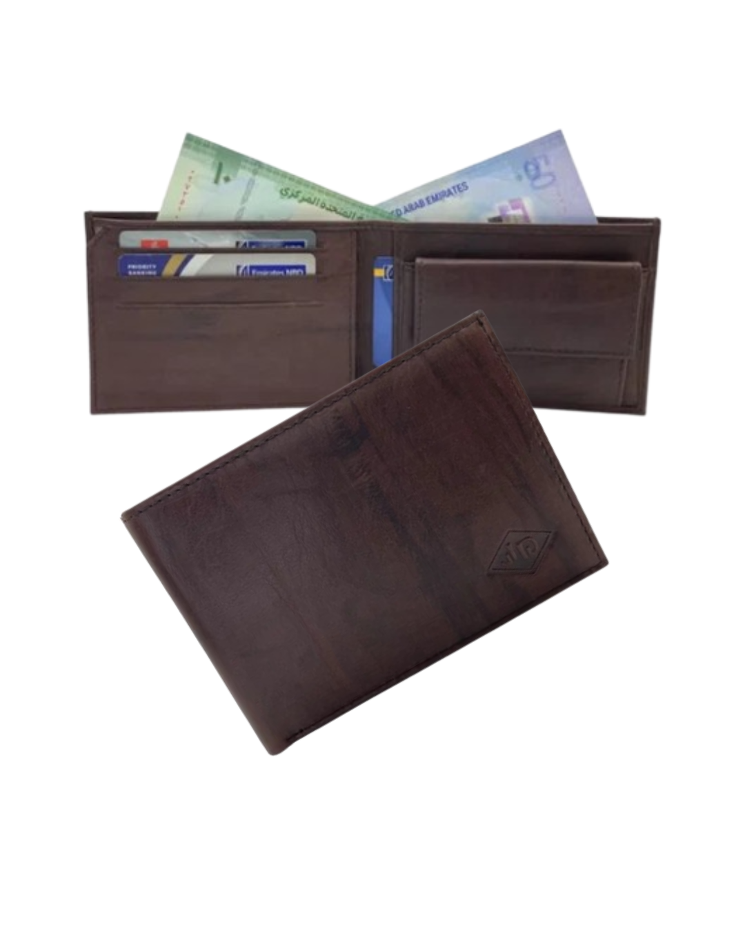 Smooth Leather Card & Coin Billfold Wallet # JD.1858