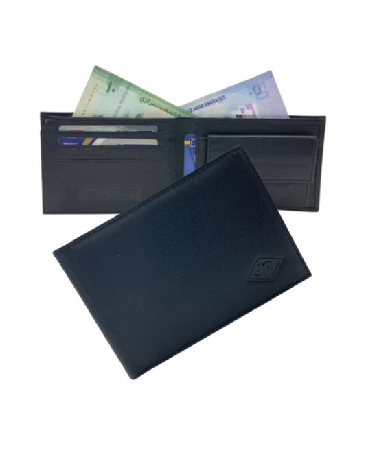 Smooth Leather Card & Coin Billfold Wallet # JD.1858