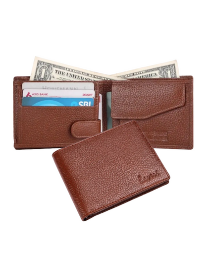 Pebble Texture Billfold & Coins Pocket Wallet # 1426C