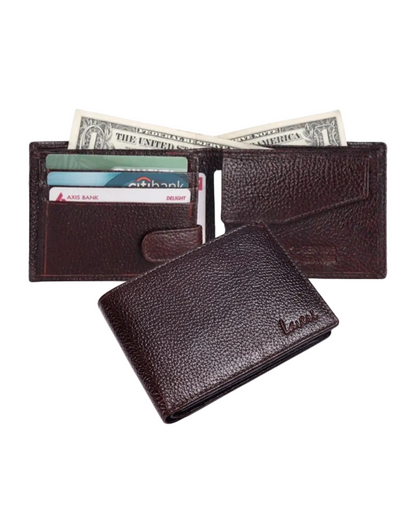 Pebble Texture Billfold & Coins Pocket Wallet # 1426C