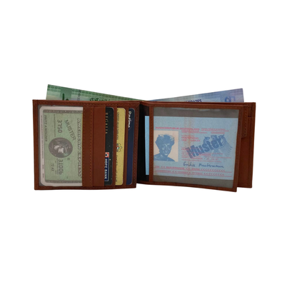 Antq, Smooth Leather Wallet With Inside Leather Lining # 1890C