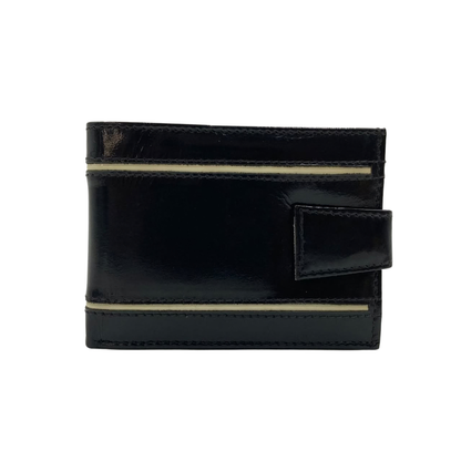 Classic Men's Waterproof Bifold Leather Wallet with Flip ID Window #1728L (D.L.)