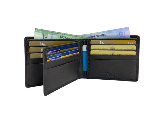 VacaPelle 12-14 Card Billfold Genuine Leather Wallet # 4094N
