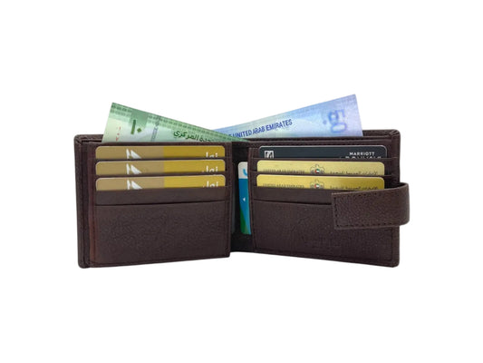 VacaPelle 12-14 Card Billfold Genuine Leather Wallet # 1001L