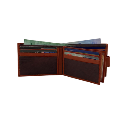 Mens Genuine Leather Mens wallet Leather Lined Bi fold Wallet For Men # 892L