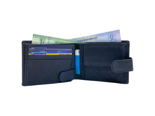 VacaPelle 10-12 Card & Coins Billfold Genuine Leather Wallet # 1426CL
