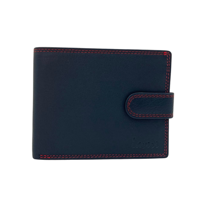 Mens Genuine Leather Mens wallet Leather Lined Bi fold Wallet For Men # 1357L