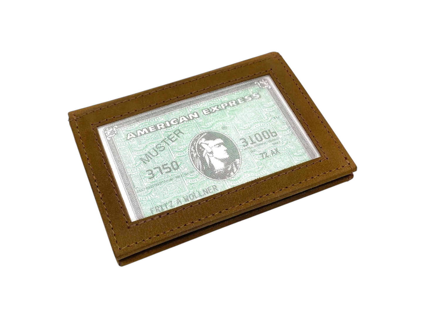 Slim Photo-ID Bifold Snap Button Cards & Cash Wallet # RFID 1274AML