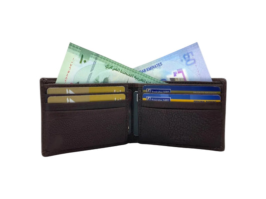 VacaPelle 8-10 Card Billfold Genuine Leather Wallet # 1727