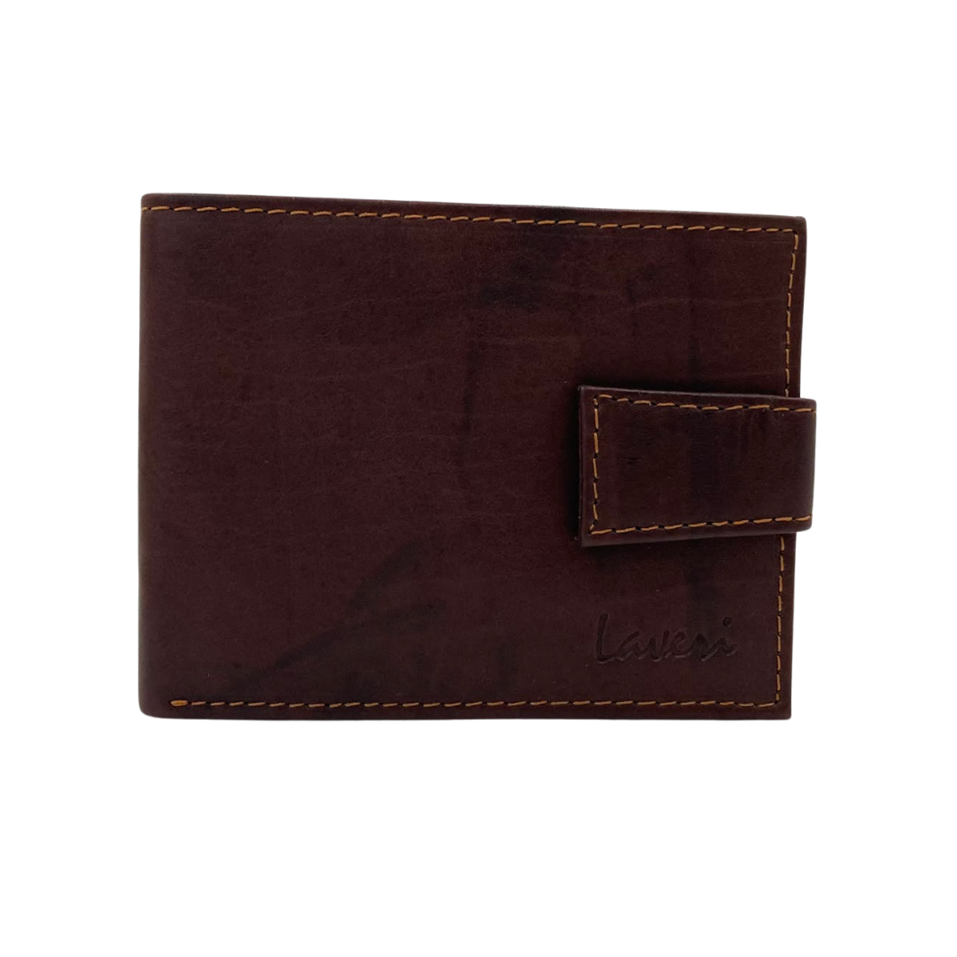 Mens Genuine Leather Mens wallet Leather Lined Bi fold Wallet For Men # 1326L