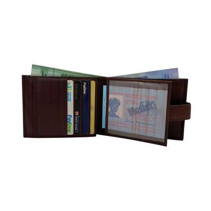 Antq, Smooth Leather Wallet With Inside Leather Lining # 1888L