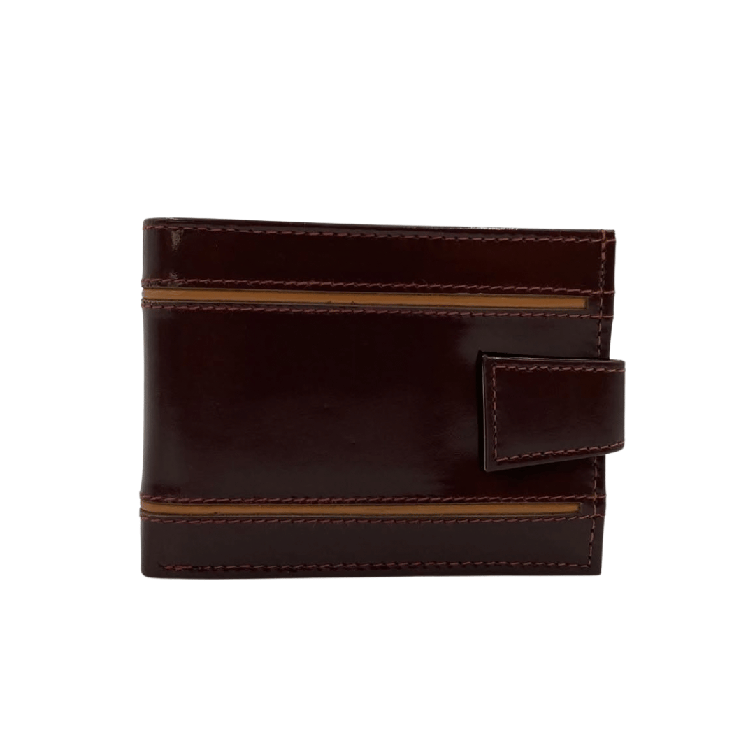 Classic Men's Waterproof Bifold Leather Wallet with Flip ID Window # 892L (D.L.)