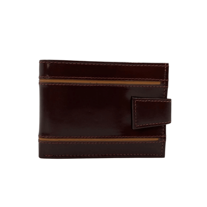 Classic Men's Waterproof Bifold Leather Wallet with Flip ID Window # 892L (D.L.)