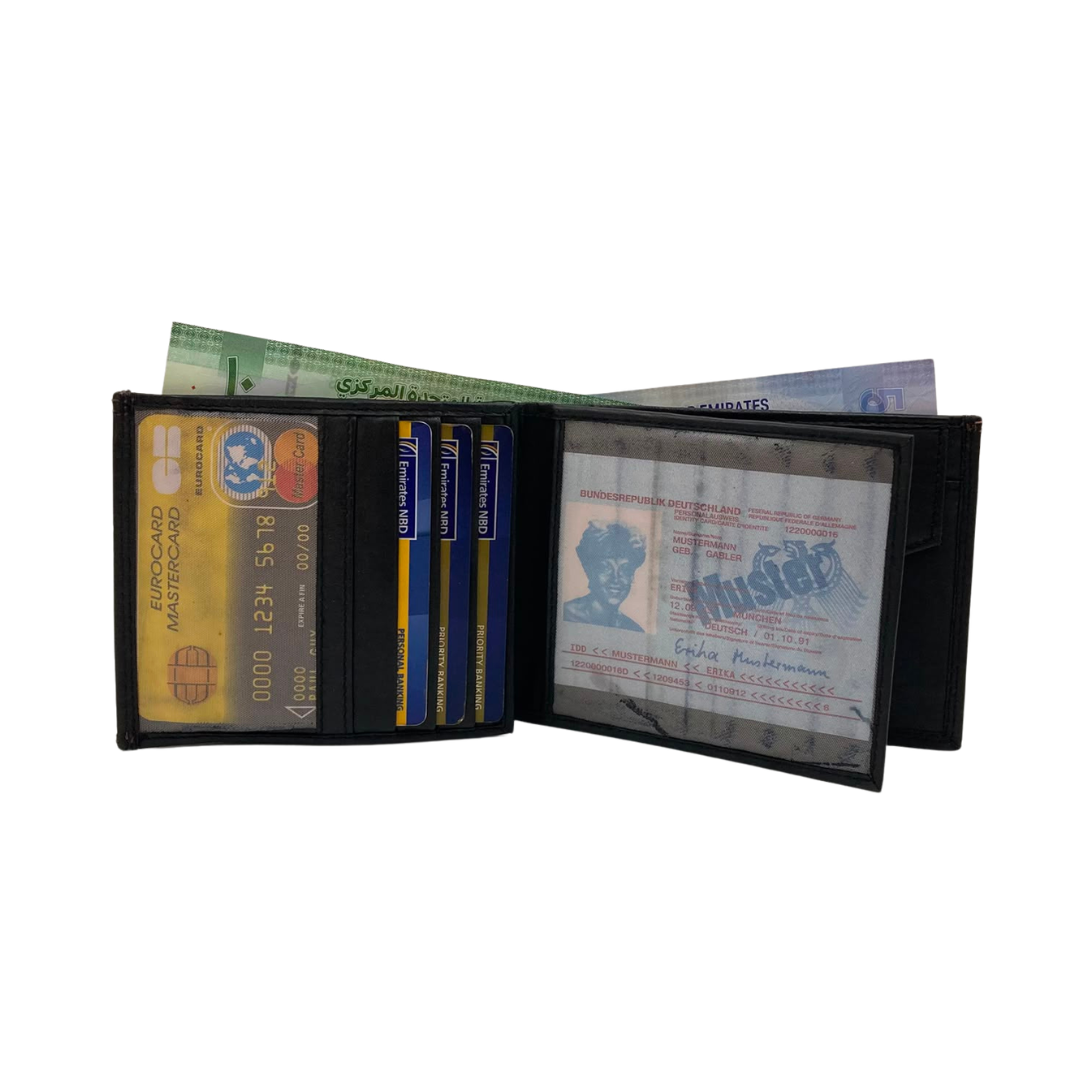 Antq, Smooth Leather Wallet With Inside Leather Lining # 1890C