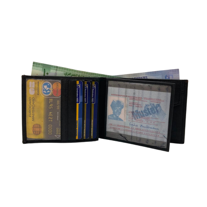 Antq, Smooth Leather Wallet With Inside Leather Lining # 1890C