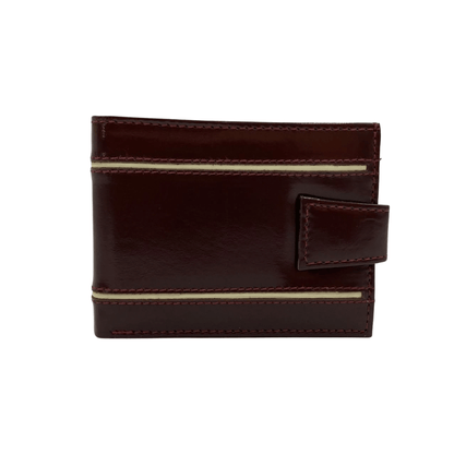 Classic Men's Waterproof Bifold Leather Wallet with Flip ID Window # 892L (D.L.)
