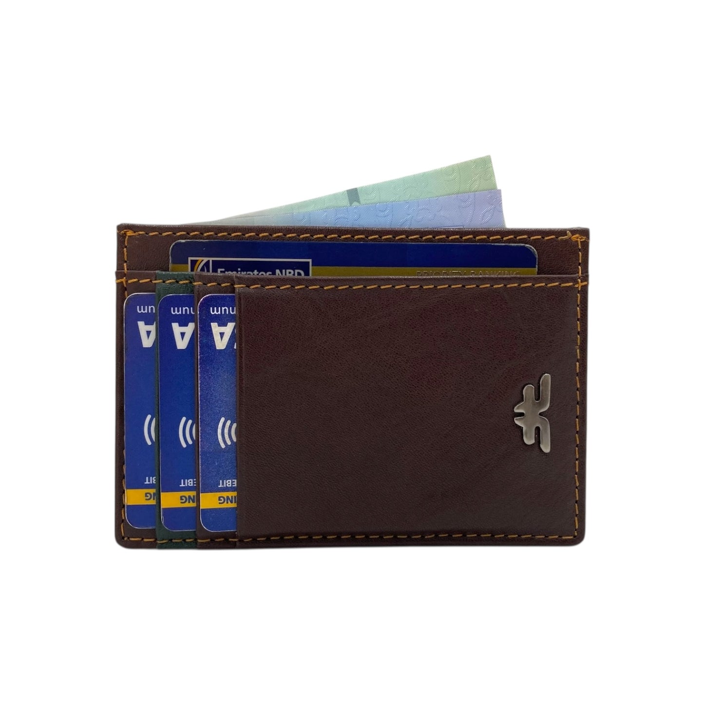 Super Slim Soft Genuine Leather Card Holder, Mini Credit Card Wallet # 1598N PHOTO