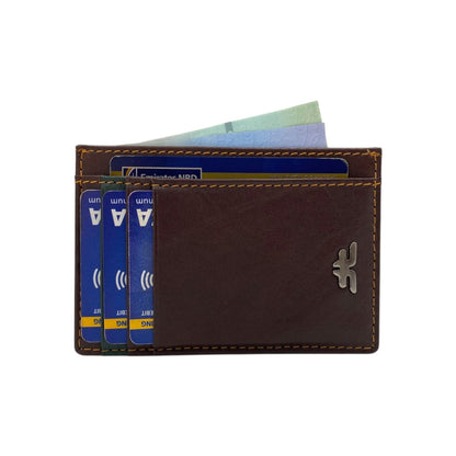 Super Slim Soft Genuine Leather Card Holder, Mini Credit Card Wallet # 1598N PHOTO
