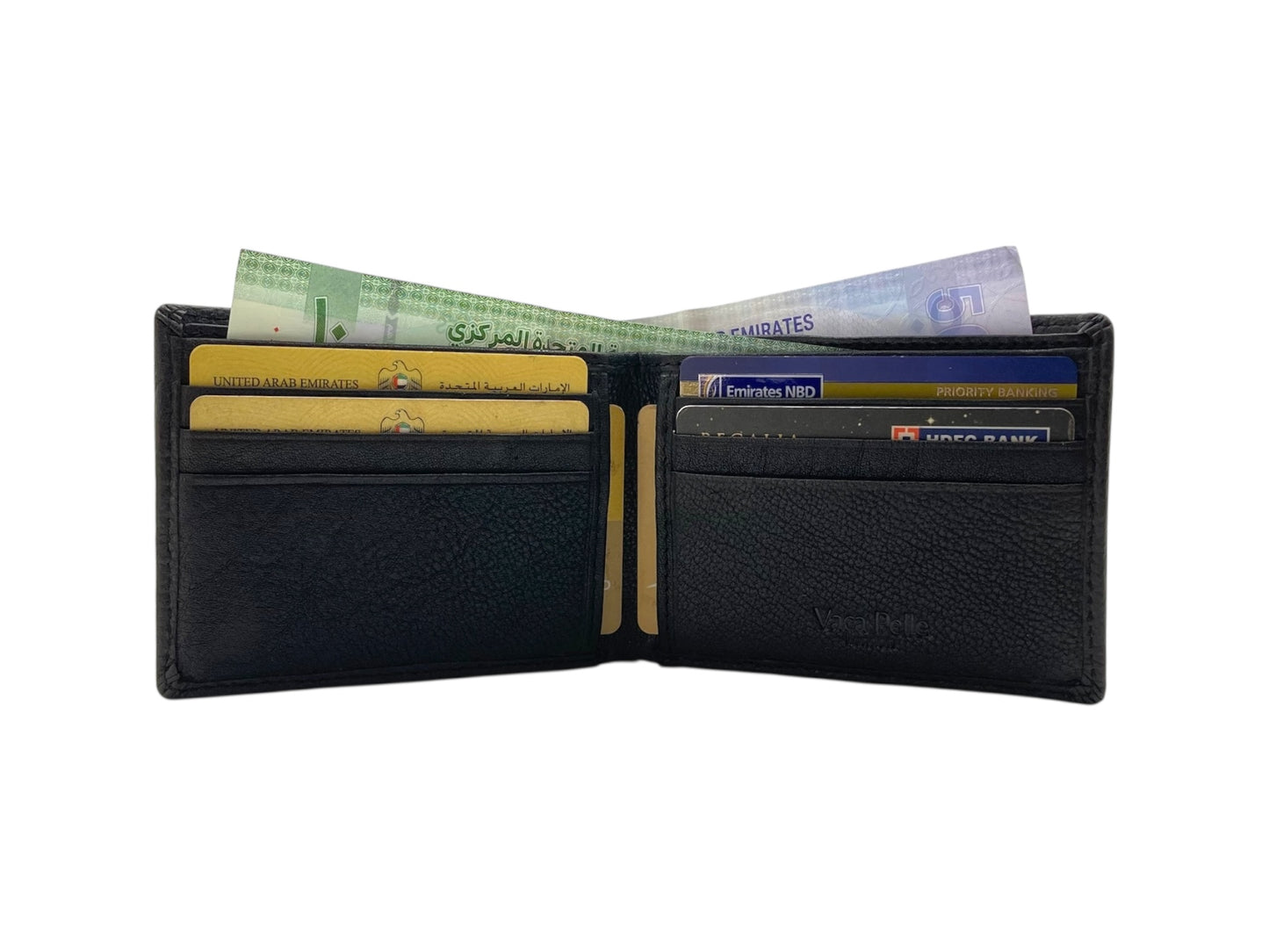 VacaPelle 8-10 Card Billfold Genuine Leather Wallet # 1727
