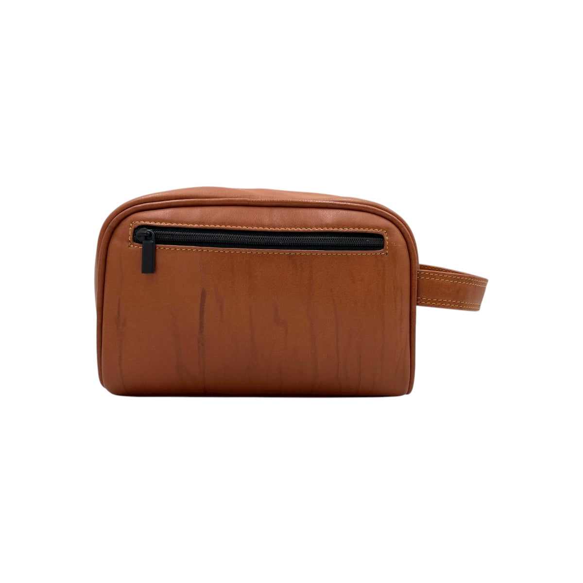 Hand Pouch, Wash Bag, Toiletry, Genuine Leather # 2694B