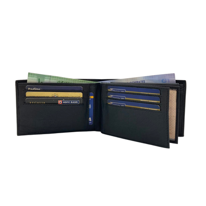 Antq, Smooth Leather Wallet With Inside Leather Lining # JD-690A
